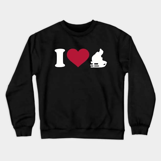 I love Sled Luge Crewneck Sweatshirt by Designzz